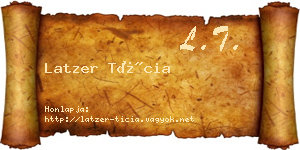 Latzer Tícia névjegykártya